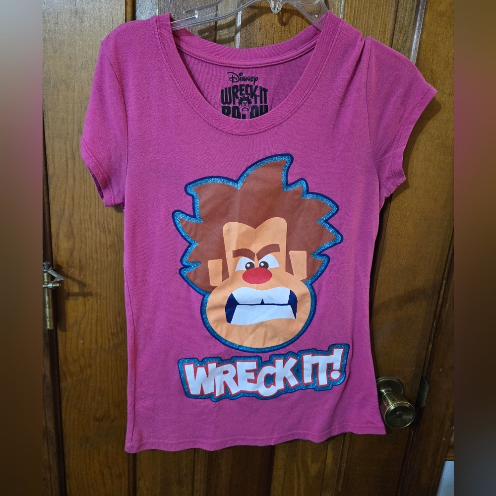 Disney Wreck-It Ralph Magenta Kids Tee